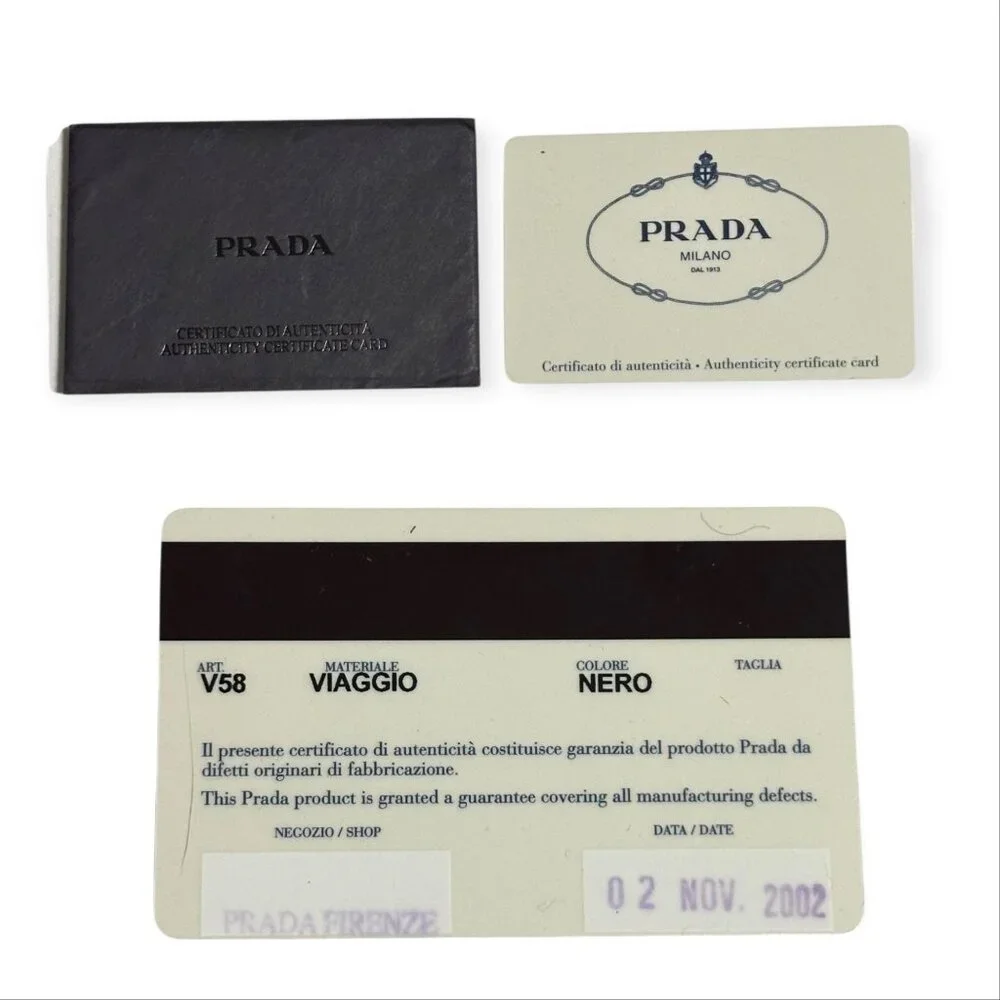 Prada Viaggio V58 2-Way Nylon Travel Carry-On Bag Nero with Padlock & Keys